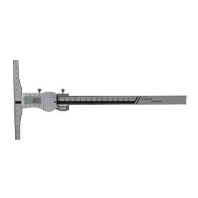 Digital Marking Gauge 0-200x0,01 mm with bevelled trailing edge with scale and 100 mm beam